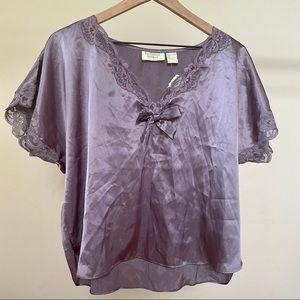 SOLD Vintage Deadstock NWT Victoria’s Secret Gold Label Purple Pajama Sleep Top